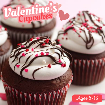 Parent/Child Valentine's Cupcakes: 1-3:30am Saturday, February 14th (Price includes 1 Parent & 1 Child)
