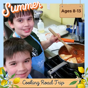 Cooking Road Trip Camp: May 26th - 29th (Tues.-Fri) Ages 8-13