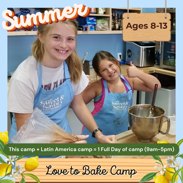 Love to Bake Camp: June 23rd - 26th (Tues.-Fri.) Ages 8-13 (9a-12p)
