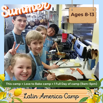 Latin America Camp (ages 8- 13): June 23rd - June 26th (1:30pm-5pm)