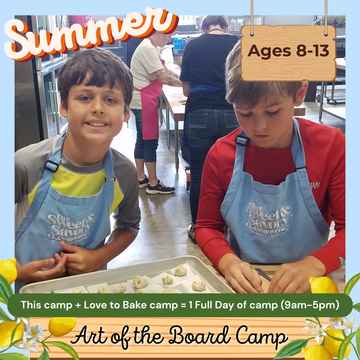 Art of the Board Camp: July 28th - 31st (Tues.-Fri.) Ages 8-13 (1:30pm-5pm)